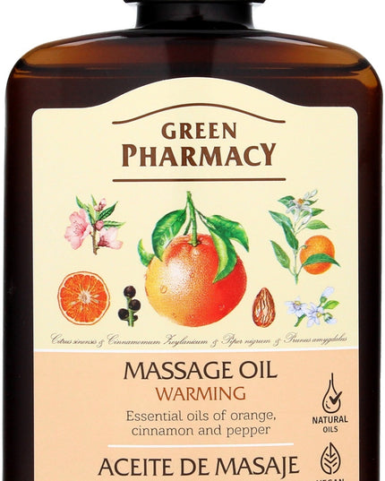 Green Pharmacy Warming Massage Oil for Muscle Relaxation & Recovery – 200 mL