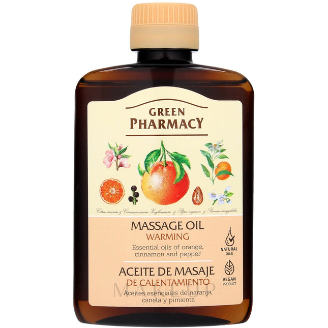 Huile de massage chauffante Green Pharmacy – 200 ml