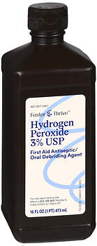 hydrogen peroxide, hydrogen peroxide 3 percent, first aid antiseptic, wound cleanser, antiseptic solution, oral debriding agent, first aid supplies, wound care, skin cleanser, foster and thrive, usp hydrogen peroxide, перекись водорода, перекись водорода 3 процента, антисептик, обработка ран, очищение ран, первая помощь, антисептический раствор, медицинские принадлежности, уход за ранами, foster and thrive, peróxido de hidrógeno, agua oxigenada, peróxido de hidrógeno 3 por ciento, antiséptico, limpieza de h