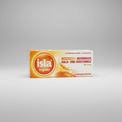 isla® Ginger Throat Lozenges are soothing herbal lozenges from Engelhard Arzneimittel, Germany, formulated with a special extract of Iceland moss, complemented by ginger oil, lemongrass oil, and honey.