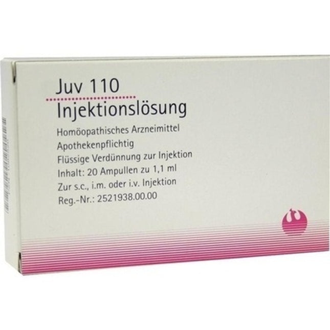 Box of Juv 110 Injektionslösung with text on a white background