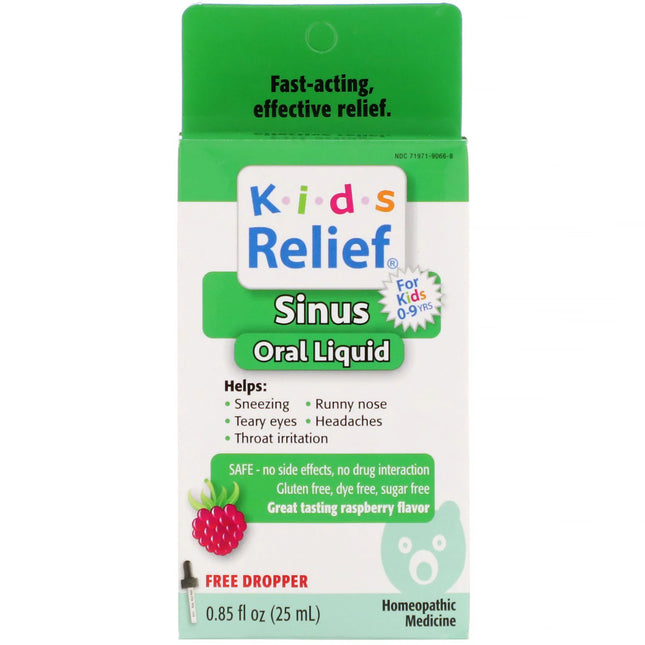 kids relief sinus, homeopathic sinus relief, sinus support for children, raspberry flavor, kids sinus medicine, homeopathic cold remedy, nasal congestion relief, sinus congestion, runny nose relief, children's sinus support, alcohol free, sugar free, kids relief, кидс релиф синус, гомеопатия для детей, синусит у детей, заложенность носа, насморк, поддержка пазух, гомеопатическое средство, малиновый вкус, средство от простуды для детей, без сахара, без спирта, kids relief sinus, remedio homeopático para niño