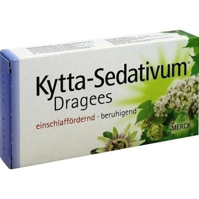 Box of Kytta-Sedativum Dragees with green and white design on a white background