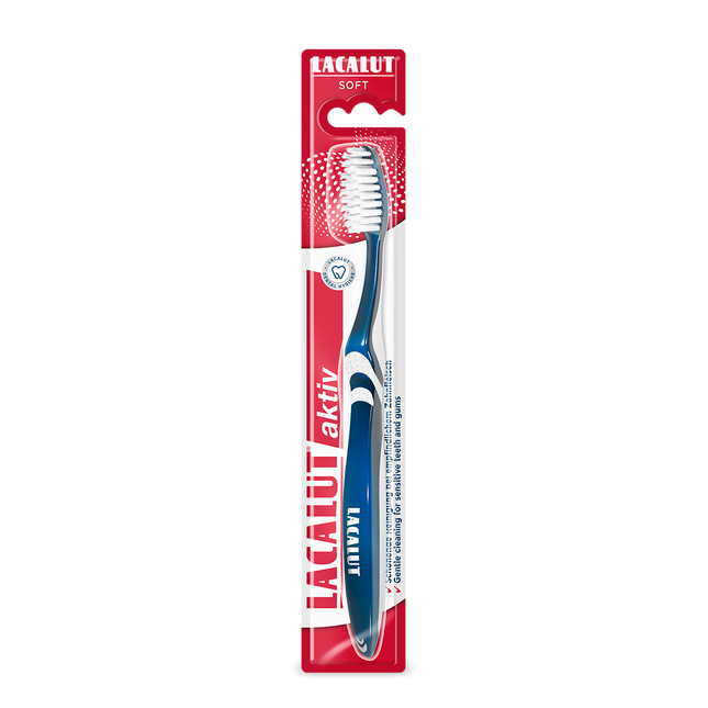 Lacalut toothbrush with packaging on a white background