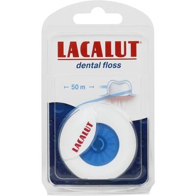 Lacalut dental floss packaging with a white background