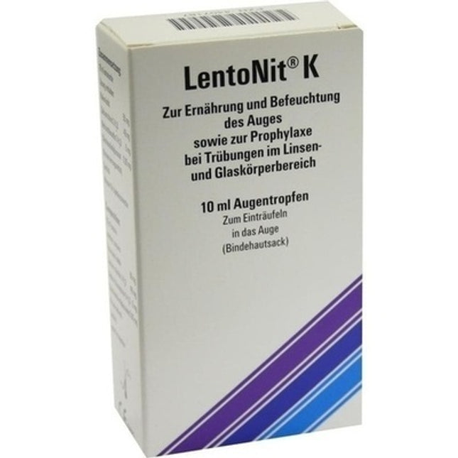 LentoNit K eye drop packaging on a white background