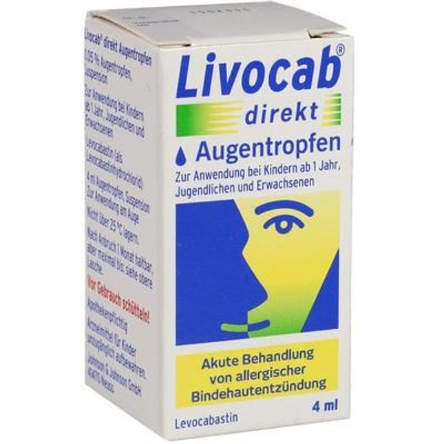 LIVOCAB® Direct Eye Drops – 4 ml  Levocabastine Allergy Eye Drops | Fast Relief for Itchy, Red & Watery Eyes