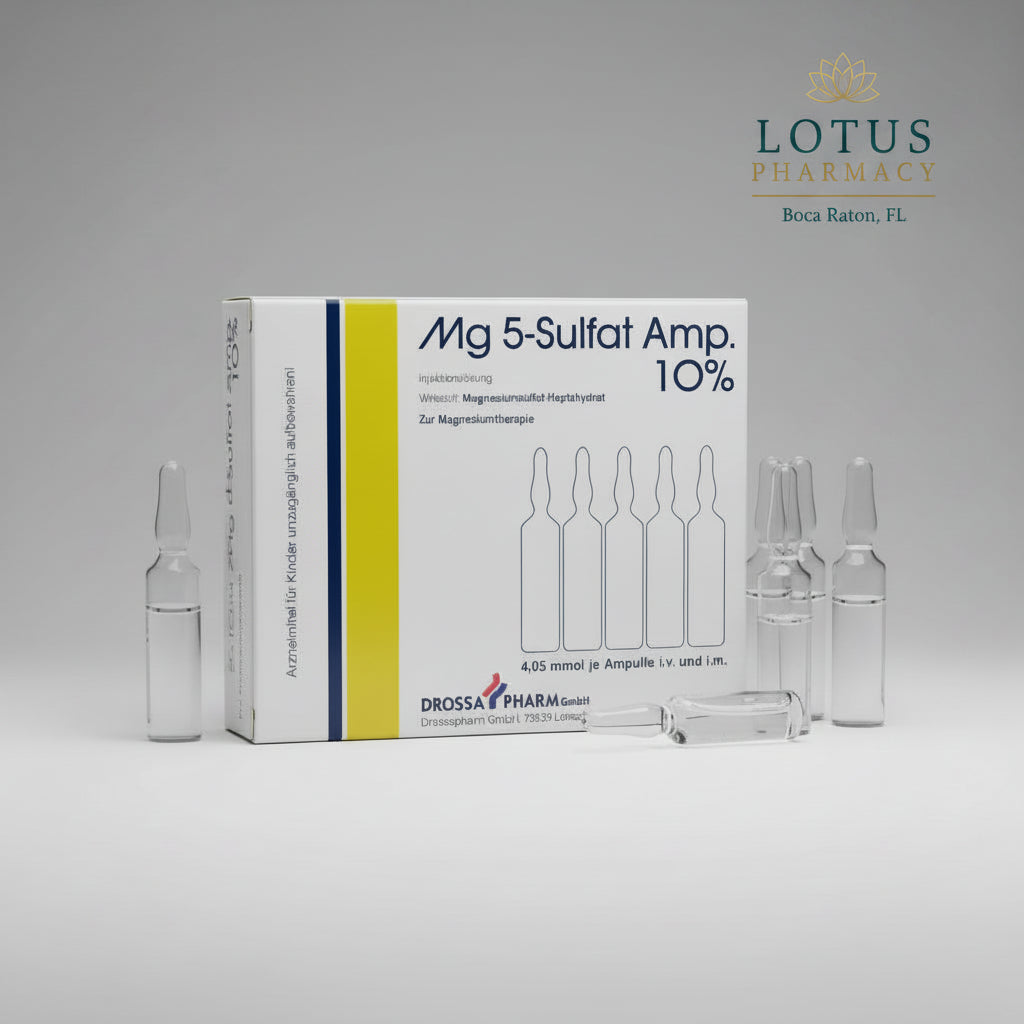Magnesium Sulfate Injection 10% Solution, Ampoules 5 X 10 ml – Lotus ...