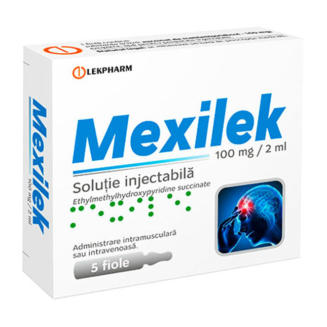 Box of Mexilek injectable solution with Lekpharm branding