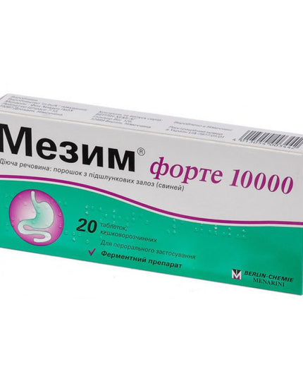 Mezym Forte 10,000 20-50 tablets