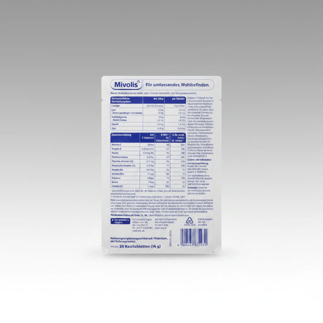 Mivolis® Multivitamin Chewable Tablets for Children are a convenient daily dietary supplement formulated to complement a child’s nutritional intake with a selection of important vitamins.