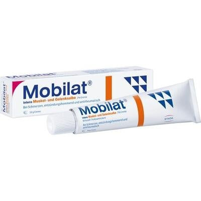 Mobilat tube and box on a white background