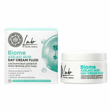 Biome Azelaic Acid Day Cream Fluid packaging on a white background