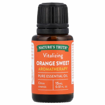 nature's truth orange sweet, nature's truth vitalizing orange sweet, sweet orange essential oil, citrus sinensis, orange essential oil, pure essential oil, aromatherapy, diffuser oil, massage oil, citrus essential oil, uplifting aroma, refreshing essential oil, cold pressed essential oil, gc ms tested, non gmo essential oil, gluten free essential oil, diy essential oil, home fragrance, масло сладкого апельсина, эфирное масло апельсина, citrus sinensis, чистое эфирное масло, ароматерапия, масло для диффузора