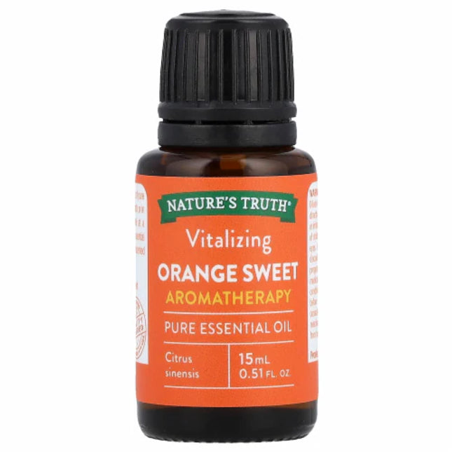 nature's truth orange sweet, nature's truth vitalizing orange sweet, sweet orange essential oil, citrus sinensis, orange essential oil, pure essential oil, aromatherapy, diffuser oil, massage oil, citrus essential oil, uplifting aroma, refreshing essential oil, cold pressed essential oil, gc ms tested, non gmo essential oil, gluten free essential oil, diy essential oil, home fragrance, масло сладкого апельсина, эфирное масло апельсина, citrus sinensis, чистое эфирное масло, ароматерапия, масло для диффузора