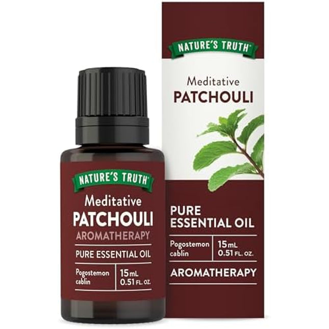 nature's truth patchouli, nature's truth meditative patchouli, patchouli essential oil, pure patchouli oil, pogostemon cablin, steam distilled essential oil, aromatherapy, diffuser oil, massage oil, meditation essential oil, yoga essential oil, earthy essential oil, calming aroma, gc ms tested, non gmo essential oil, gluten free essential oil, diy essential oil, home fragrance, масло пачули, эфирное масло пачули, pogostemon cablin, чистое эфирное масло, ароматерапия, масло для диффузора, масло для массажа, 