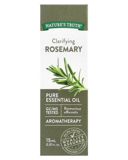nature's truth rosemary, nature's truth clarifying rosemary, rosemary essential oil, pure rosemary oil, rosmarinus officinalis, steam distilled essential oil, aromatherapy, diffuser oil, massage oil, rosemary aromatherapy, clarifying essential oil, herbal essential oil, diy essential oil, home fragrance, gc ms tested, non gmo essential oil, gluten free essential oil, эфирное масло розмарина, масло розмарина, rosmarinus officinalis, чистое эфирное масло, ароматерапия, масло для диффузора, масло для массажа, 