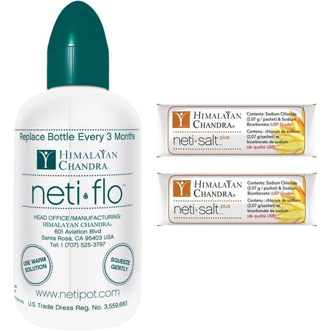 neti flo, himalayan chandra neti flo, nasal wash system, nasal irrigation kit, saline nasal rinse, sinus rinse, squeeze bottle nasal wash, allergy relief, sinus relief, nasal congestion relief, post nasal drip, nasal hygiene, saline sachets, respiratory health, нети фло, промывание носа, солевой раствор для носа, ирригация носа, очистка пазух, заложенность носа, аллергия, синусит, уход за носом, дыхательные пути, sistema neti flo, lavado nasal, irrigación nasal, enjuague salino nasal, alivio de la congestió
