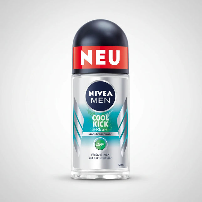 Nivea Roll-On Deodorant is a daily-use antiperspirant formulated to provide long-lasting freshness and odor protection while caring for the delicate underarm skin. The gentle roll-on formula helps reduce perspiration and body odor while leaving the skin feeling comfortable and refreshed.
