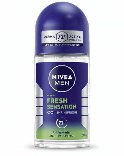 Nivea Roll-On Deodorant is a daily-use antiperspirant formulated to provide long-lasting freshness and odor protection while caring for the delicate underarm skin. The gentle roll-on formula helps reduce perspiration and body odor while leaving the skin feeling comfortable and refreshed.