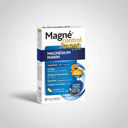 nutreov magne control, nutreov magné control, magne control junior adult, magne control junior and adult, nutreov magnesium, marine magnesium, marine magnesium supplement, magnesium supplement, magnesium tablets, magnesium for kids, magnesium for adults, junior magnesium, kids magnesium supplement, magnesium and vitamins, magnesium vitamin c, magnesium vitamin b6, magnesium vitamin d, vitamin b complex, fatigue support, tiredness support, energy support, nervous system support, immune support, psychological