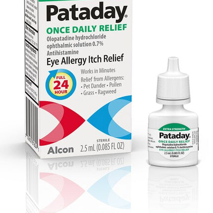 pataday extra strength, pataday 0.7%, olopatadine hydrochloride 0.7%, eye allergy relief, allergy eye drops, itchy eye relief, antihistamine eye drops, pazeo, pazeo otc, allergic conjunctivitis, eye itch relief, pet allergy eye drops, seasonal allergy eye drops, alcon pataday, 24 hour eye allergy relief, eye care, патадей, олопатадин 0.7%, глазные капли от аллергии, зуд глаз, аллергический конъюнктивит, антигистаминные капли, лечение аллергии глаз, покраснение глаз, pazeo, cuidado ocular, pataday extra fuer