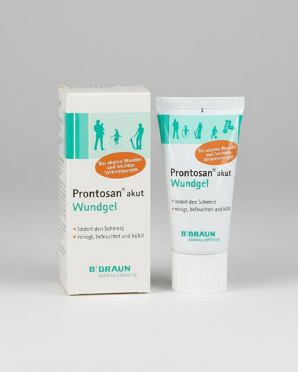 prontosan wound gel, prontosan akut, wound gel, hydrogel dressing, wound care, burn gel, cut treatment, abrasion care, polyhexanide gel, first aid gel, antimicrobial wound gel, B Braun wound care