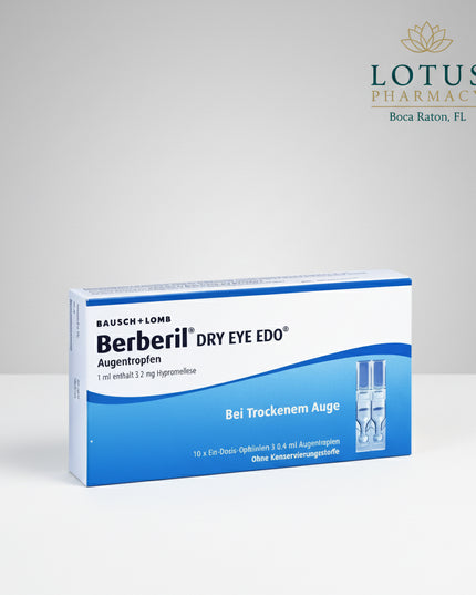 Berberil® Dry Eye&nbsp;is a lubricating eye-drop solution containing hypromellose for the symptomatic treatment of dry eyes.