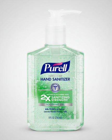 Purell Advanced Hand Sanitizer Soothing Gel with Aloe – 8 fl oz (236 mL)