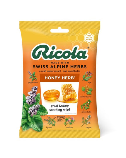 ricola honey herb, ricola cough drops, honey herb cough drops, cough suppressant, oral anesthetic, sore throat relief, menthol cough drops, honey throat drops, swiss alpine herbs, cough relief, throat lozenges, cold and flu relief, ricola lozenges, рикола мед и травы, рикола от кашля, леденцы от кашля, средство от кашля, боль в горле, ментоловые леденцы, швейцарские травы, медовые леденцы, облегчение кашля, першение в горле, ricola miel y hierbas, gotas para la tos, supresor de la tos, anestésico oral, aliv
