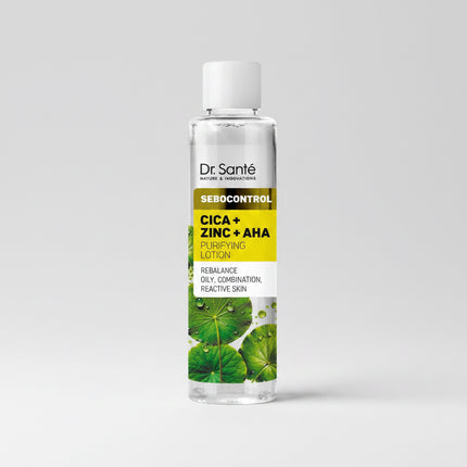 sebocontrol, sebocontrol purifying lotion, cica toner, zinc pca toner, aha toner, purifying lotion, facial toner, oily skin toner, acne prone skin toner, pore minimizing toner, oil control toner, centella asiatica, glycolic acid, lactic acid, facial skincare, skincare, sebocontrol, очищающий лосьон, лосьон для жирной кожи, тоник для лица, cica, zinc pca, aha кислоты, уход за проблемной кожей, очищение пор, контроль себума, loción purificante, tónico facial, cica, zinc pca, aha, piel grasa, piel con acné, co
