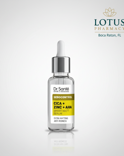 SEBOCONTROL Cica + Zinc + AHA Smart Matt Serum is a lightweight facial serum specially formulated for combination, oily, and acne-prone skin. Powered by Centella Asiatica (Cica), Zinc PCA, and Alpha Hydroxy Acids (AHA), it helps control excess oil, visibly minimize enlarged pores, refine skin texture, and promote a smoother, healthier-looking complexion.
