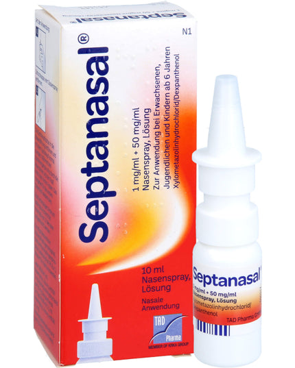 septanasal, septanasal nasal spray, xylometazoline, dexpanthenol nasal spray, nasal decongestant, blocked nose relief, nasal congestion relief, rhinitis treatment, sinus congestion, moisturizing nasal spray, healing nasal mucosa, cold relief, respiratory health, tad pharma, септаназал, ксилометазолин, декспантенол, спрей для носа, заложенность носа, насморк, синусит, восстановление слизистой носа, cuidado nasal, septanasal, xilometazolina, dexpantenol, aerosol nasal, descongestionante nasal, alivio de conge