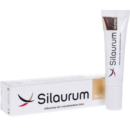 Silaurnum tube and box on a white background