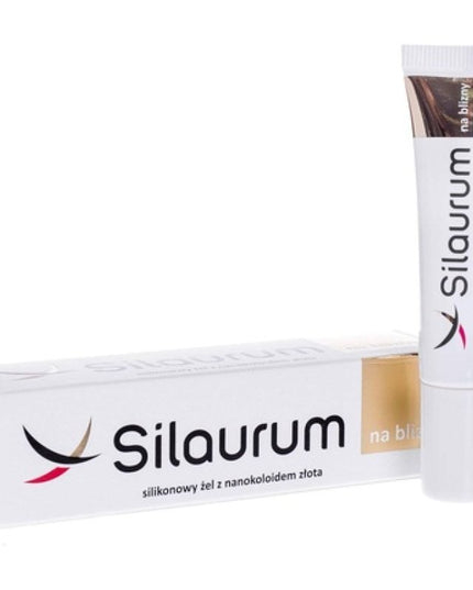 Silaurnum tube and box on a white background