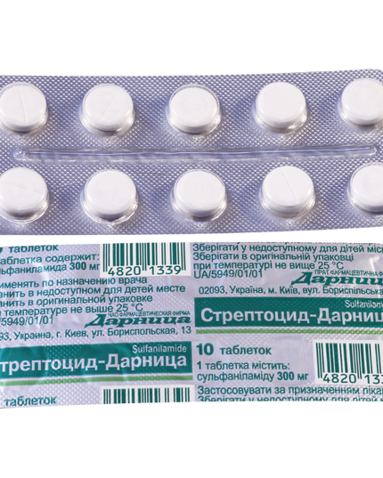Blister pack of white tablets with Russian label