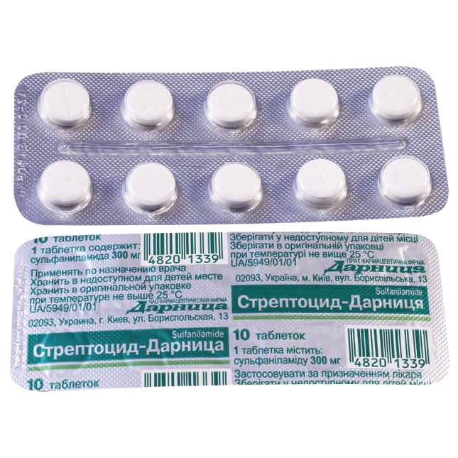 Blister pack of white tablets with Russian label