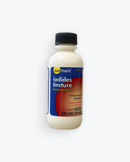sunmark decolorized iodine, iodine tincture, decolorized iodine tincture, iodine antiseptic, first aid antiseptic, antiseptic solution, iodine 2 percent, alcohol 45 percent, wound care, infection prevention, cuts and scrapes, burn care, first aid supplies, sunmark antiseptic, санмарк йод, обесцвеченный йод, настойка йода, антисептик, йод 2 процента, спирт 45 процентов, обработка ран, первая помощь, профилактика инфекции, порезы и ссадины, аптечка, yodo decolorado, tintura de yodo, antiséptico, solución anti