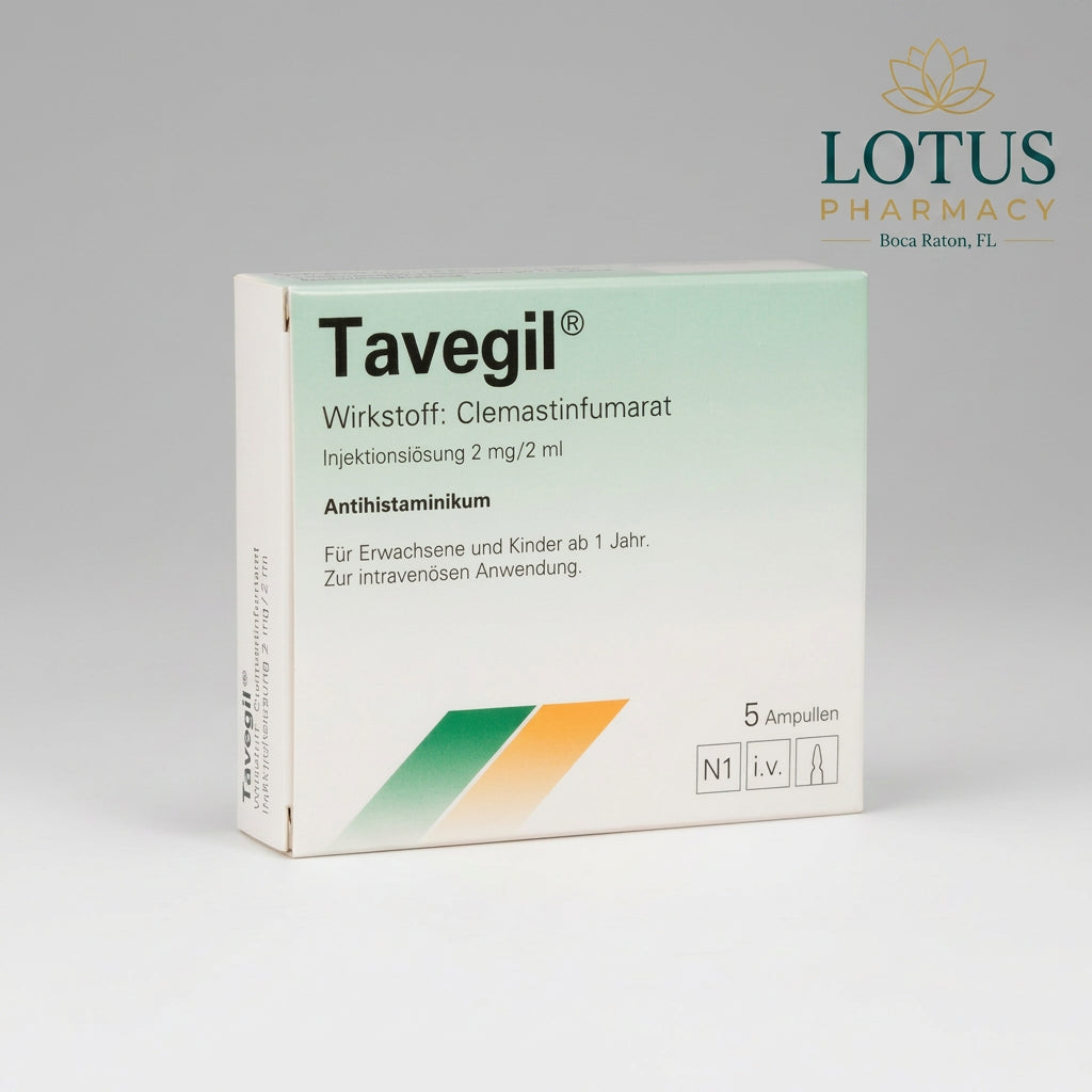 Tavegil Injection Solution 2 mg/2 ml Ampoules (Clemastine fumarate – I ...