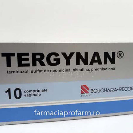Box of Tergynan with Bouchara-Recordati branding on a white background