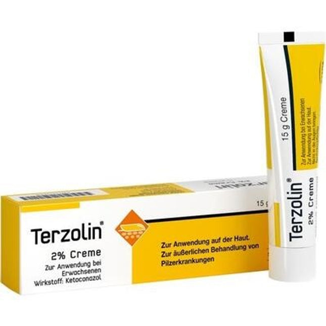 Terzolin 2% Creme tube and packaging on a white background