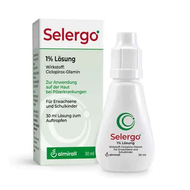 Selergo bottle and packaging on a white background