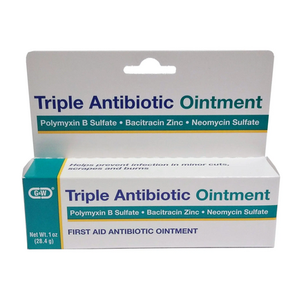 Triple Antibiotic First Aid Ointment for Minor Cuts, Scrapes & Burns – 1 oz (28.4 g)