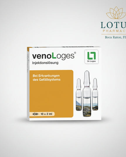 venoLoges® Injektionslösung is a German homeopathic injectable medicinal product from Dr. Loges + Co. GmbH. Its officially stated homeopathic indication is for complaints associated with varicose veins (Krampfaderleiden). The indication is derived from the homeopathic remedy profiles of its ingredients.

The formula combines five homeopathic ingredients traditionally associated with vascular and venous complaints: Aesculus hippocastanum, Arnica montana, Lachesis, Melilotus officinalis, and Silybum marianum.