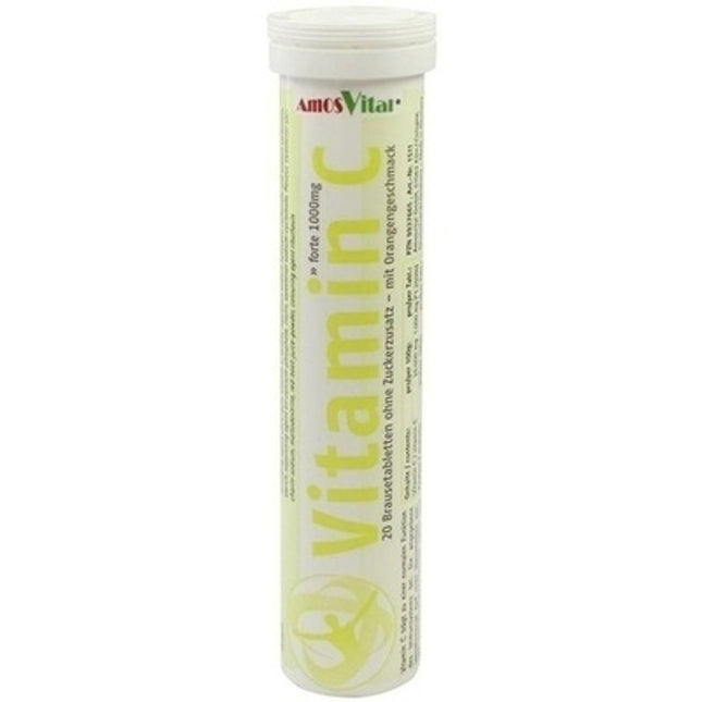 AmisVital Vitamin C supplement tube on a white background