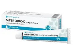 METROBIOX packaging with a tube on a white background