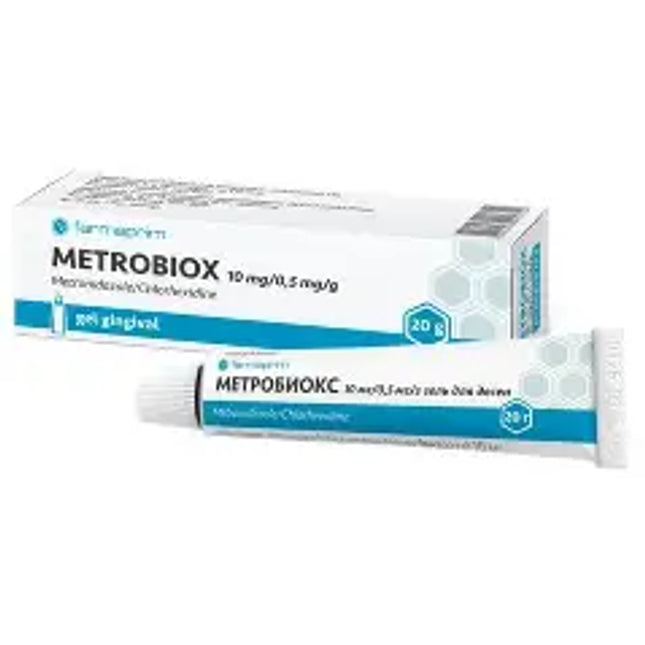 METROBIOX packaging with a tube on a white background