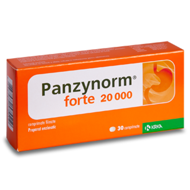 Box of Panzynorm forte 20000 with orange and white design