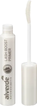 Alverde Lash Boost Primer with applicator on a white background