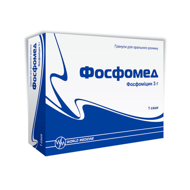 Blue and white medical packaging box with text on a white background